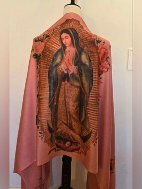 Virgen de Guadalupe Religious Rebozo,  shawl, pashmina,  scarf, chal